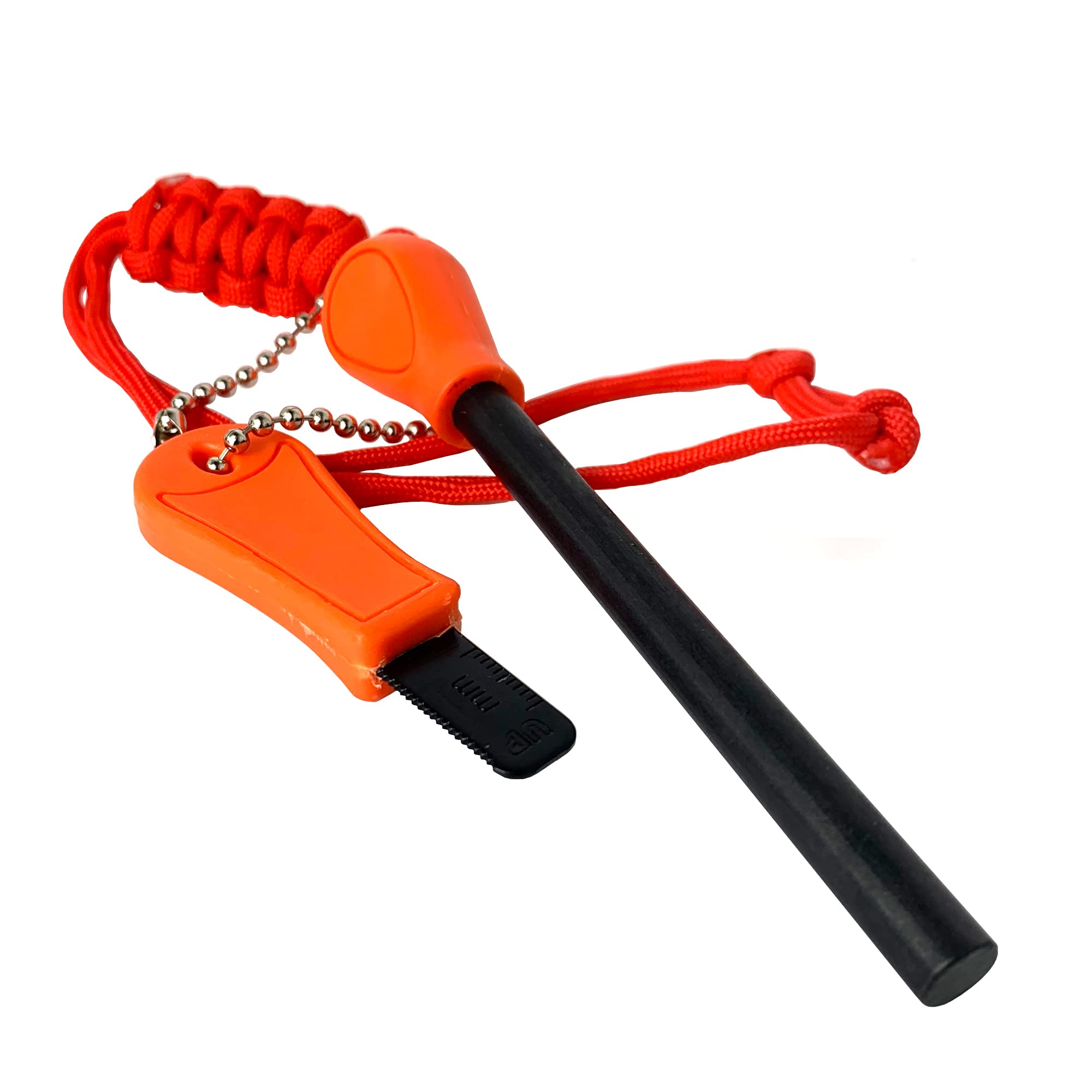 Ferro Rod Fire Steel & Striker | Military NATO Style | Fire Striker | Flint Fire-Starting | Bushcraft, Camping, Backpacking (Green)