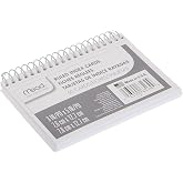 Mead Index Cards, 3" x 5", Ruled Front, Blank Back, 50 Cards, White (63130)