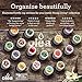 Illustrated Young Living Essential Oil Labels - All 2018 Young Living Single Oils Blends + Blanks - 576 Cap Stickers For ml Roller Bottles, Aromatherapy Set, Organizer Storage Case, Wooden Box