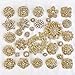 32 pcs Rhinestone Gold Brooch Lot Assorted Crystal Brooch & Button Wedding Brooch Bouquet DIY Kit AMBR673