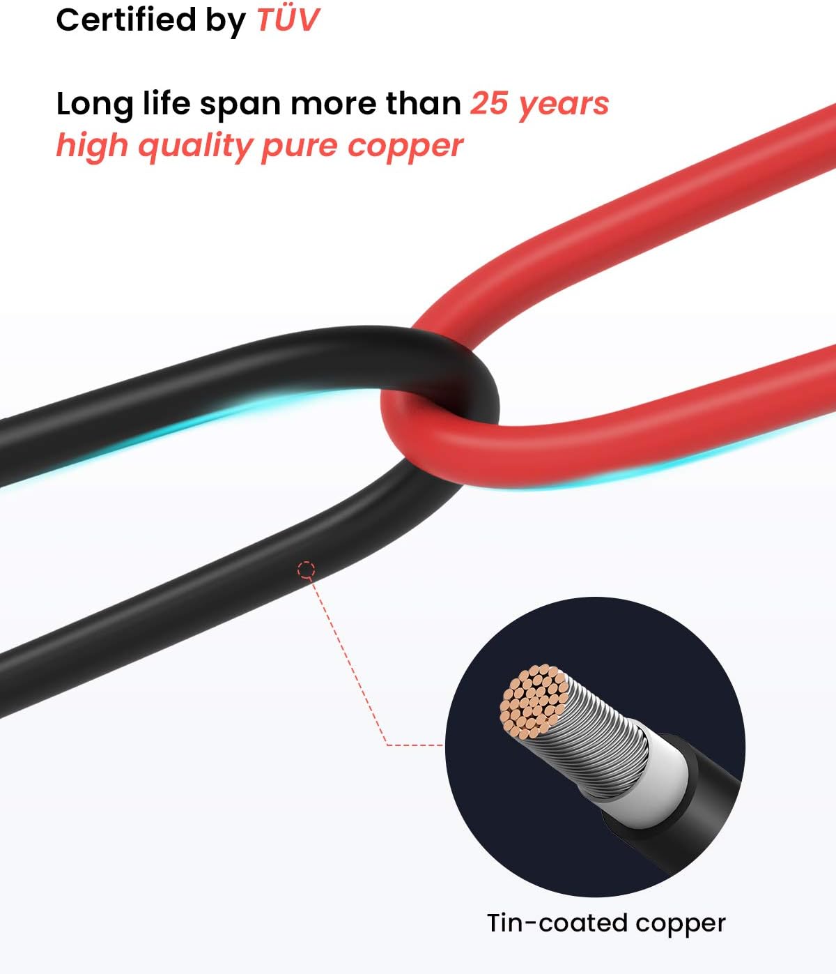 BougeRV 20 Feet 10AWG Solar Extension Cable with Female and Male Connector with Extra Free Pair of Connectors Solar Panel Adaptor Kit Tool (20FT Red + 20FT Black): Garden & Outdoor