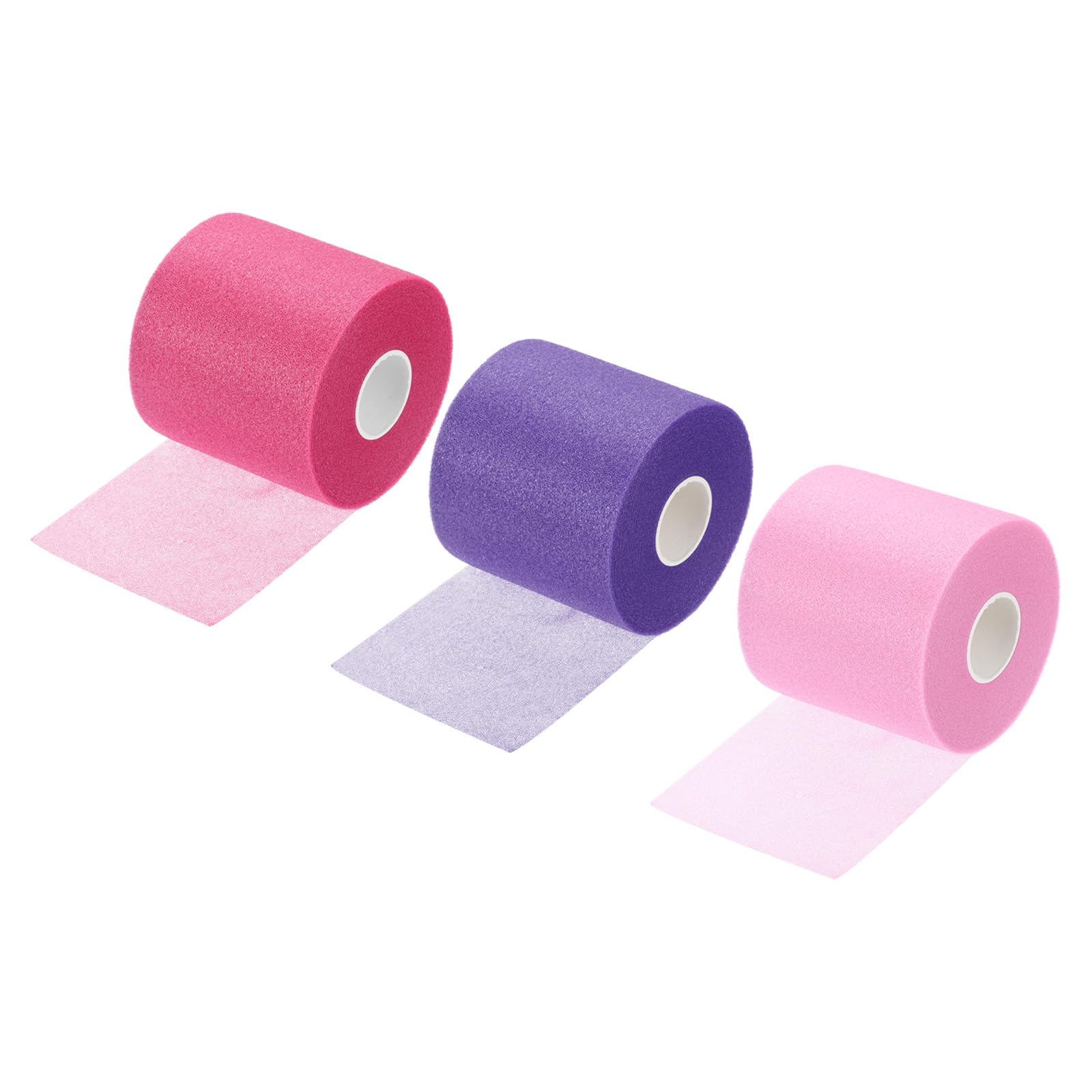 PATIKIL 30 Yard x 2.8 Inch Badminton Grip Cushion Wrap, 3 Pack PU Tennis Racket Grip Tape Backing Film Handle Anti Skid Cushion Accessories, 3 Colors