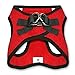 Best Pet Supplies - All Weather Mesh / Plush, Reflective, No Pull Harness for Small, Medium Dogs, Cats - Secure with Hook & Loop Fastener, Buckle, Double D-Rings - Red/Black Trim, S