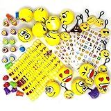 JOYIN 68 Pieces Assorted Kids Emoji Birthday Party Supply Children Emoji Stress Relief Toys
