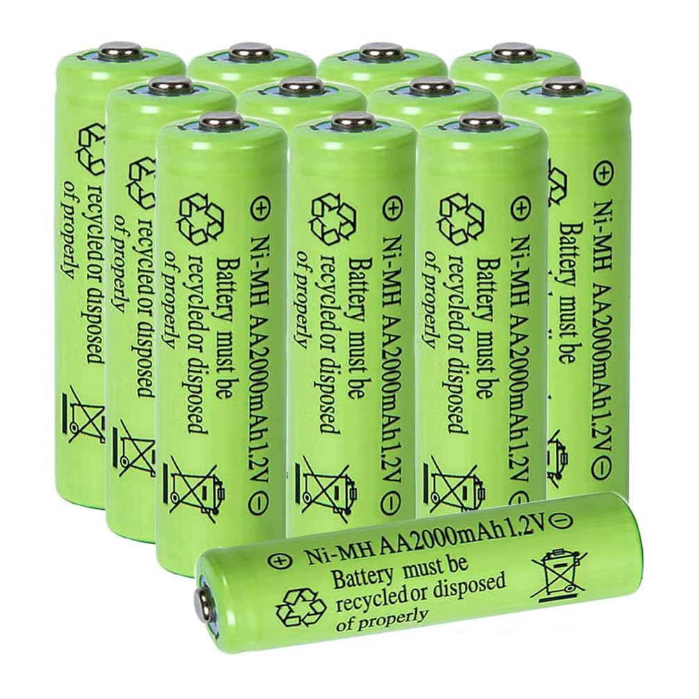 Photo 1 of 12 Count AA 2000mAh Batteries Rechargeable High Capacity Precharged 1.2V Long Lasting Solar Ni-MH 2A Battery