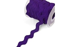 BIAS BESPOKE 3 Yards of Deja 1" Wide Royal Purple Viscose-Rayon RIC Rac Trim, Made in Italy