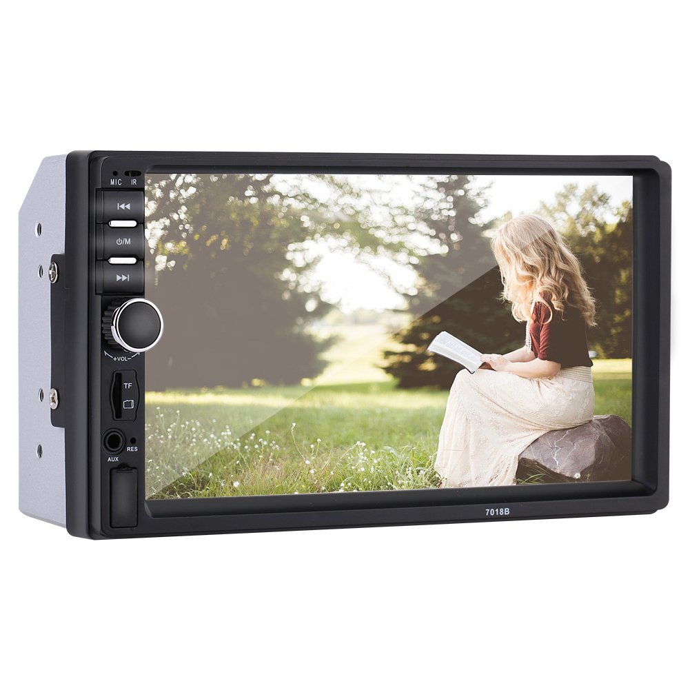 Qiilu Reproductor MP de coche Pantalla Táctil HD Bluetooth Radio FM USB