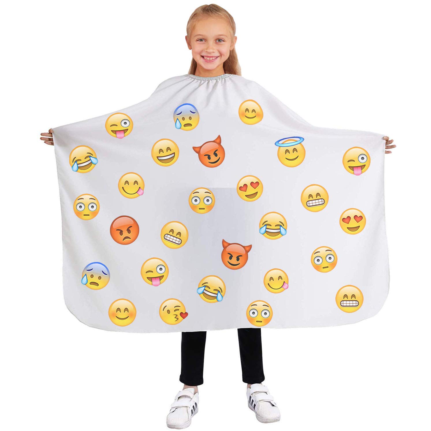 Ferocity Professional hairdressing cape for Kids Children Perfect apron for the hair salon Beauty salon and home use Emoji [111]
