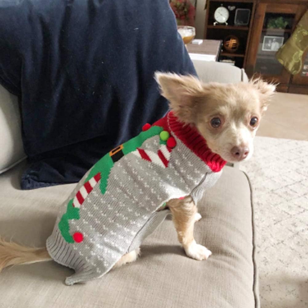 DELIFUR Dog Clown Winter Sweater - Ugly Elf Pet Jumper for Dog and Cat - Christmas Holiday and Party (Clown, 2XL) - Image 3