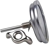 YOTOM 2 Pieces BBQ Grill Temperature Gauge 2 IT Dial Thermometer Stainless view 4