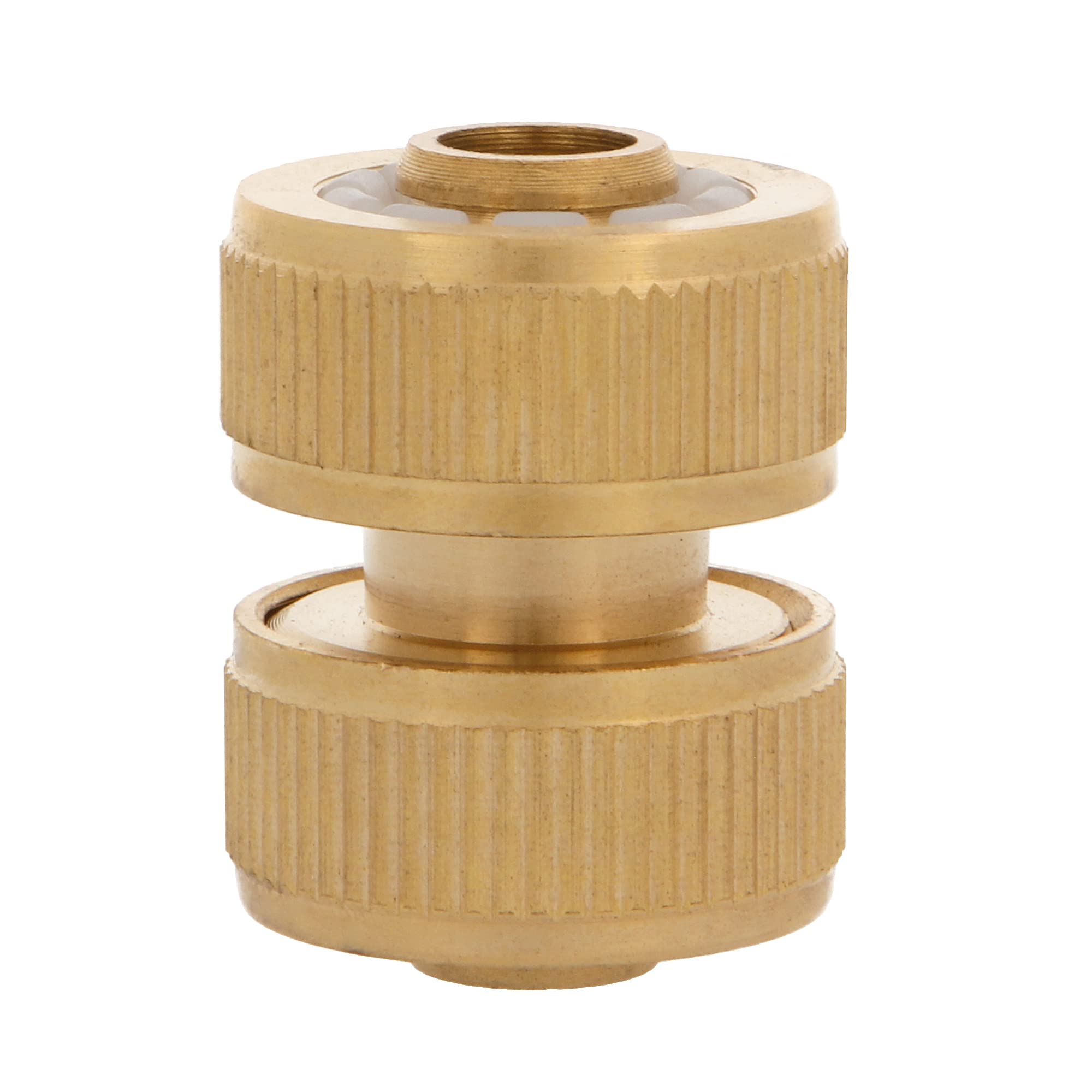 Amig - Hose Repair | 3/4" | Ideal for Easy Repair Water Leaks | Quick and Easy Connection | Made with Brass | Matte Gold