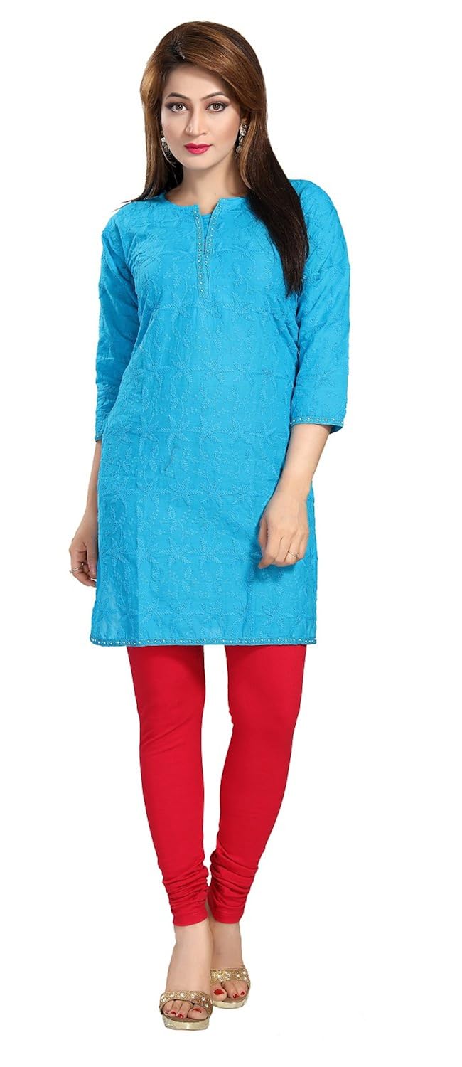 dream & dzire women's chikan straight kurti