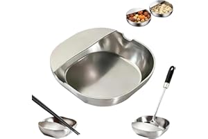 304 Stainless Steel Spoon Rest & Multipurpose Kitchen Utensil Holder, Self-Standing Ladle Holder with Stable Base, Counter Sp