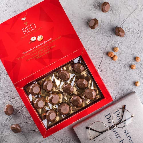 RED Delight Pralinen aus Vollmilchschokolade mit Kokosnusscremefüllung ohne Zuckerzusatz, 132g – Bild 4