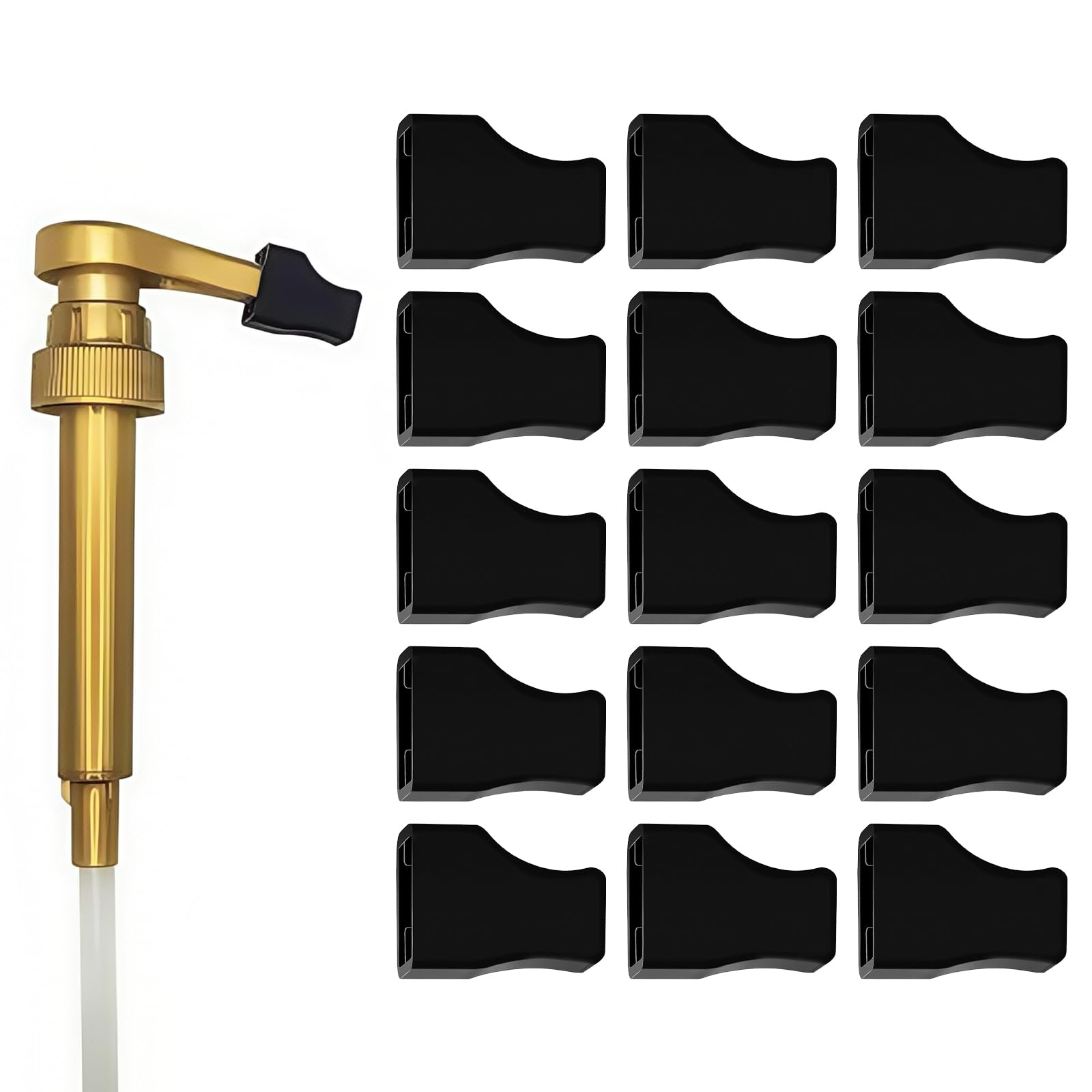 Photo 1 of 15 Pcs Coffee Syrup Pump Tip Covers Black Rubber Seal Caps for Coffee Syrup Bottles Fits Most Pump Tips, Keep Sugar Condiments Olive Clean Preserved for Barista, Café, Home Use