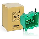 CycevSun 2 Gang Electrical Old Work Outet Box, PVC, UL Listed, 12 Pack