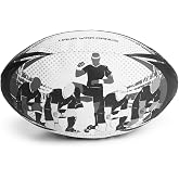 Crown Sporting Goods Haka War Dance Rugby Match Ball | Official Size 5 Ball with Textured Grip | New Zealand Men in Black Maori Challenge Design | Great for Match, Practice, &amp; Scrimmage Play