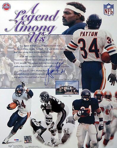walter payton signed football