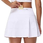 MCEDAR Pleated Tennis Skirt for Women with Pockets Women's High Waisted Athletic Golf Skorts Skirts Running Workout Shorts
