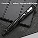 Meko Stylus Pen Case Holder Sleeves for Apple Pencil(1st and 2nd Gen), Premium Genuine Leather Case Pouch Built-in Elastic Band for Stylus Pens - Black