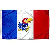 Kansas KU Jayhawks 3 Panel Flag