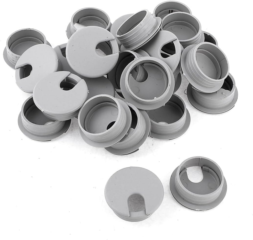 uxcell Office Computer Desk Gray Plastic Cable Grommet