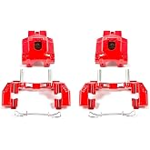 PowerStop Rear Red Powder Coated Brake Caliper Pair for Jeep Grand Cherokee 1999-04 - High-Temp Brake Caliper Upgrade, S4818