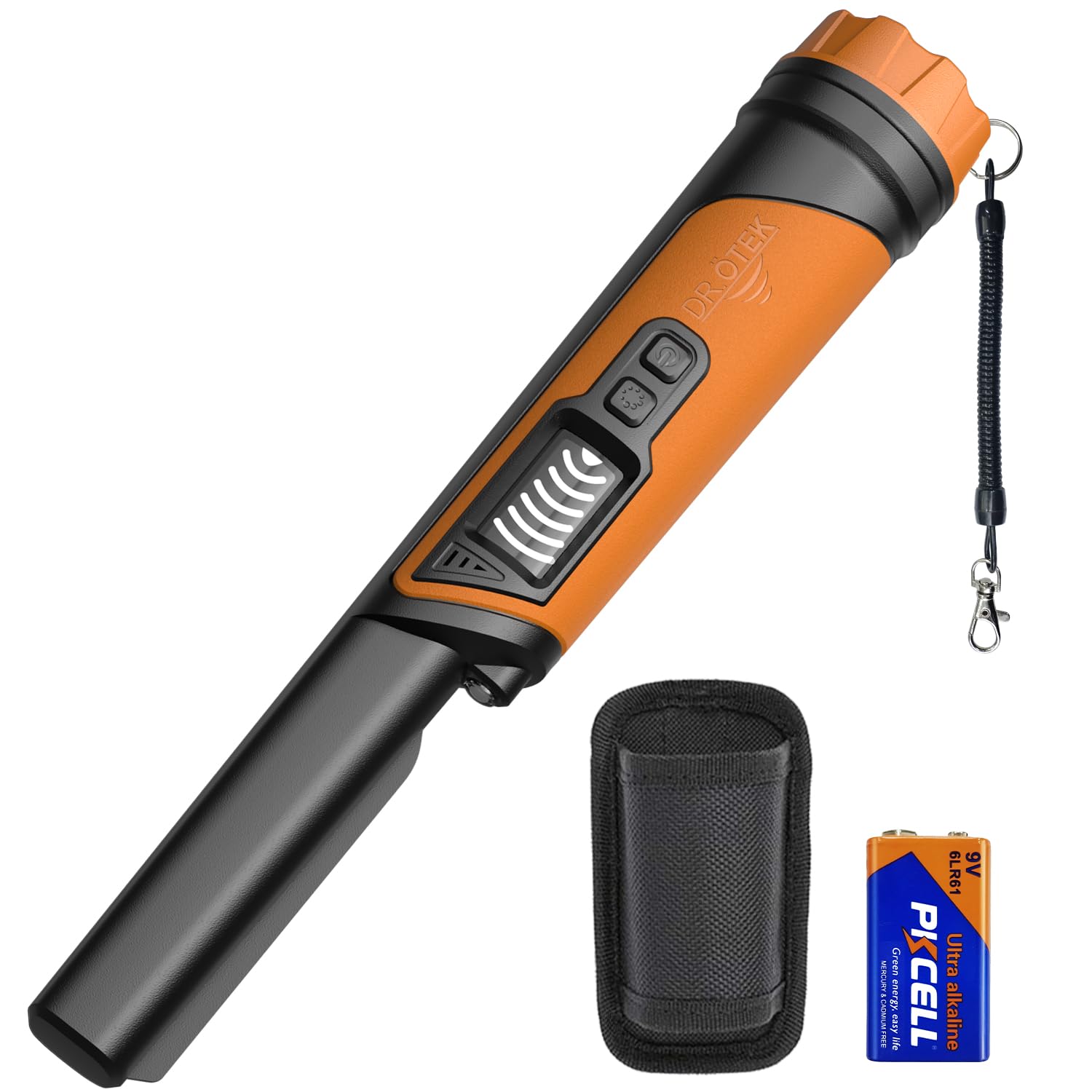 Photo 1 of DR.ÖTEK Metal Detector Pinpointer for Adults & Kids, Handheld Pin Pointer Wand with LCD Screen, Fully Waterproof, 360°Detection, 3 Modes, Exclusive Interference Cancellation for Treasure Hunting