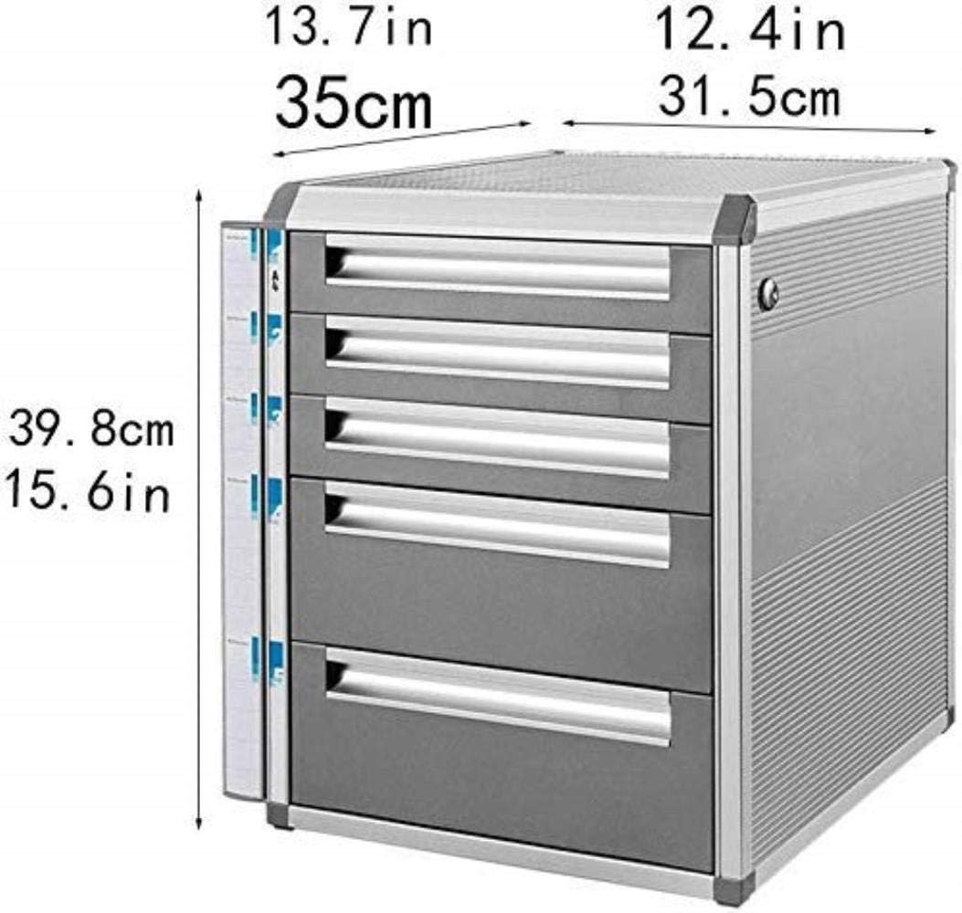 Amazon Com File Cabinet Flat File Cabinets Flat 5 Drawer Lockable Data File Storage Cabinet Aluminum Alloy Silver 31 5x35x39 8cm Home Office Furniture Office Supplies Office Products