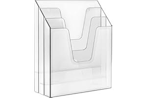 Acrimet Trieur vertical en plastique pour trieur de fichiers (couleur cristal transparent)