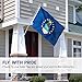 Anley Fly Breeze 3x5 Foot US Air Force Flag - Vivid Color and UV Fade Resistant - Canvas Header and Double Stitched - United States Air Force Military Polyester Flags with Brass Grommets 3 X 5 Ft