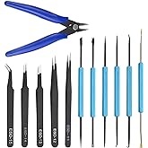 XINMEIWEN Professional Solder Assist Tool Solder Auxiliary Tool Double Sided Aid Repair Soldering kit with Wire Cutter for Soldering and Desoldering (12 Pieces)