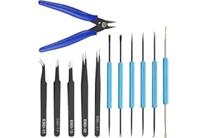 XINMEIWEN Professional Solder Assist Tool Solder Auxiliary Tool Double Sided Aid Repair Soldering kit with Wire Cutter for Soldering and Desoldering (12 Pieces)