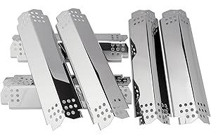 ROCFAN Grill Heat Plates Replacement Parts for Nexgrill 720-0896B, Stainless Steel Heat Tents, Burner Cover, Flame Tamer, Heat Shield for Home Depot Nexgrill 6 Burner 720-0898, 14.6 Inch