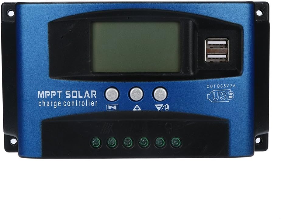 Buyone 60A MPPT Solar Panel Regulator Charge Controller 12V/24V Auto Focus Tracking