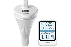 Sainlogic Wireless Pool Thermometer Floating Easy Read, High Precision Outdoor Pool Thermometer Floating, IP68 Waterproof Swimming, for Hot Tub, Fish Tank, Ponds, Patio, Aquarium