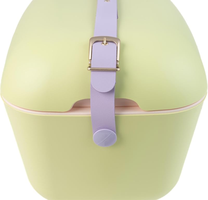 Klassische Retro Vintage Kühlbox für Camping, Picknick, Strand, 20 l, Limette/Lila, Limettengrün/Rosa — Foto 2 von 8