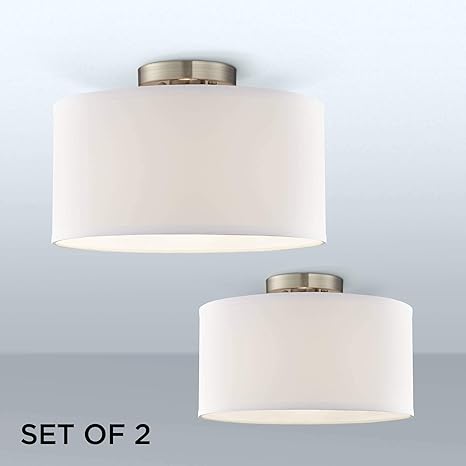 Adams Modern Ceiling Light Semi Flush Mount Fixtures Set Of 2