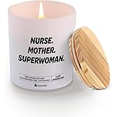 Nurse Mother Superwoman Nurse Gifts for Mother's Day Appreciation Gift for RN Registered Nurses Nursing Student Graduation Scented Candles Home Office Jar Candles Lavender Sage Soy Wax Candles 9.5 oz
