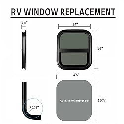 RV Window, Camper Trailer Windows, 14" W x 16" H