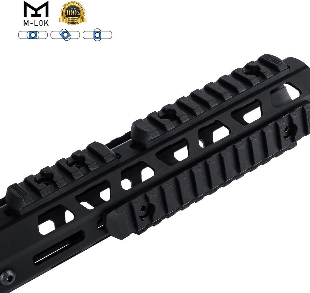 5Packs Polymer M-Lok Picatinny Rail, 5-Slot 7-Slot 9-Slot 11-Slot 13-Slot Lightweight Rail Section Accessories with 10 T-Nuts, 10 Screws and 1 Pcs Wrench (Black) : Sports & Outdoors
