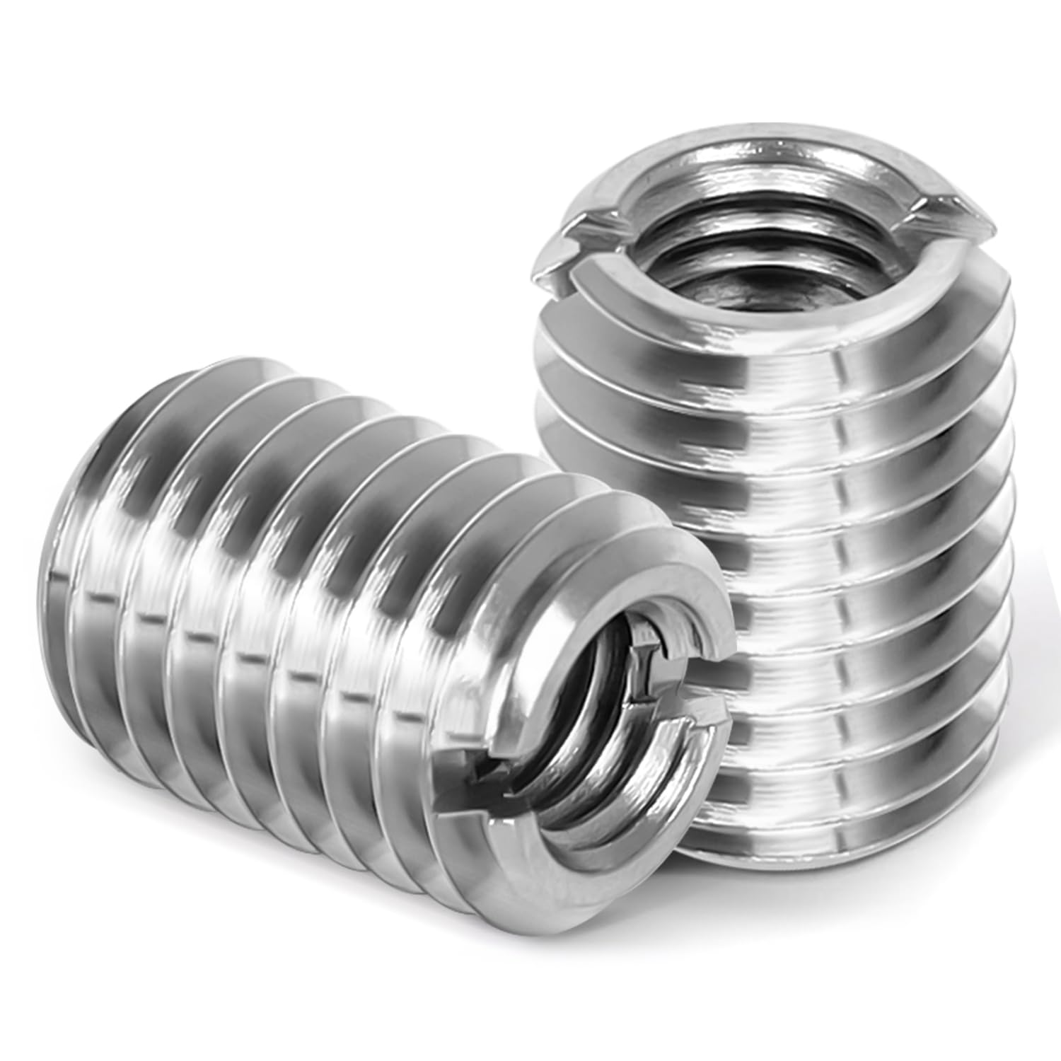 Photo 1 of MewuDecor M2-0.4 Female to M4-0.7 Male Threaded Insert Reducing Nut 4mm, Insert Nut Screw Reducer Conversion, Stainless Steel, 10 PCS