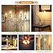 E12 LED Bulb 60W Equivalent - Albrillo 6W LED Candelabra Bulb, Warm White 2700K Decorative G14 Globe Light Bulbs for Ceiling Fan, Non Dimmable 4 Pack
