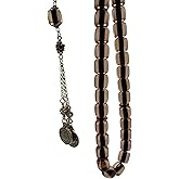 Amber Rosary Prayer Tasbih Handmade Tassel With Copper Kazaz 33 Beads Muslim Tasbeeh Natural Fire Amber White Color Gift For Men Necklace Counter Islam Bead Praying Tesbih Gift For Muslim Islamic Misbaha