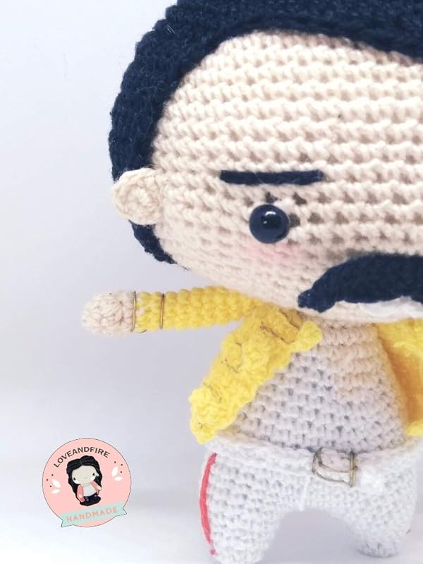 freddie mercury knitted doll