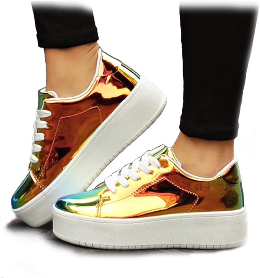 gold chunky sneakers