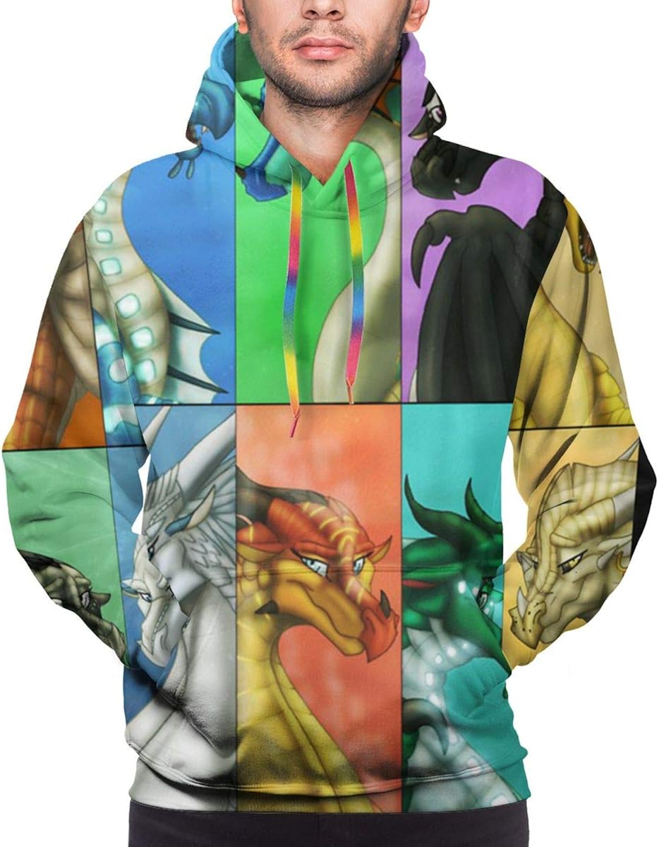 Wings of Fire Men's 3D All Print Comfortable Hoodie S Black