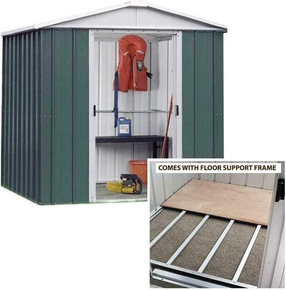 Yardmaster 6x6 Apex Metal Shed & Steel Floor Frame Assembly Available Amazon.co.uk Garden