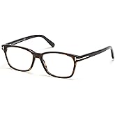 Eyeglasses Tom Ford FT 5713 -B 052 Shiny Dark Havana/Blue Block Lenses