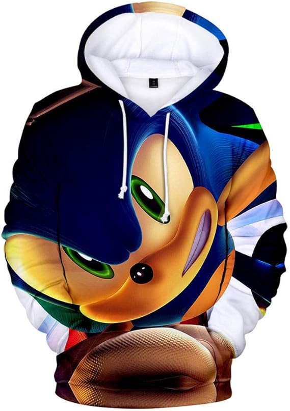 Sonic The Hedgehog Men's Hoodies Unisex Funny 3D Colourful Hoodie